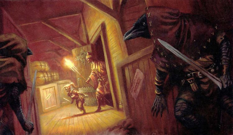 A group of Zhentarim Kenku lay an ambush for the party.